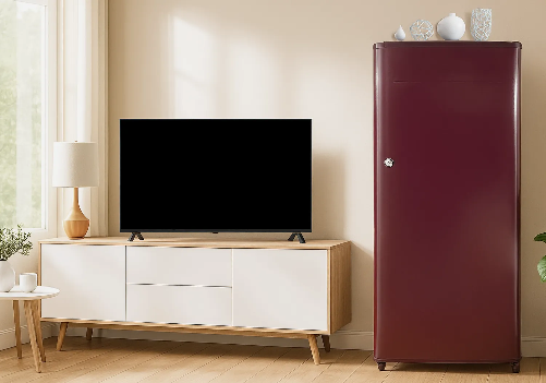 Smart TV 32-Inch & Single Door Fridge Combo
